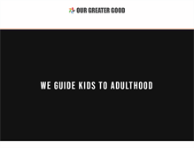 Tablet Screenshot of ourgreatergood.com